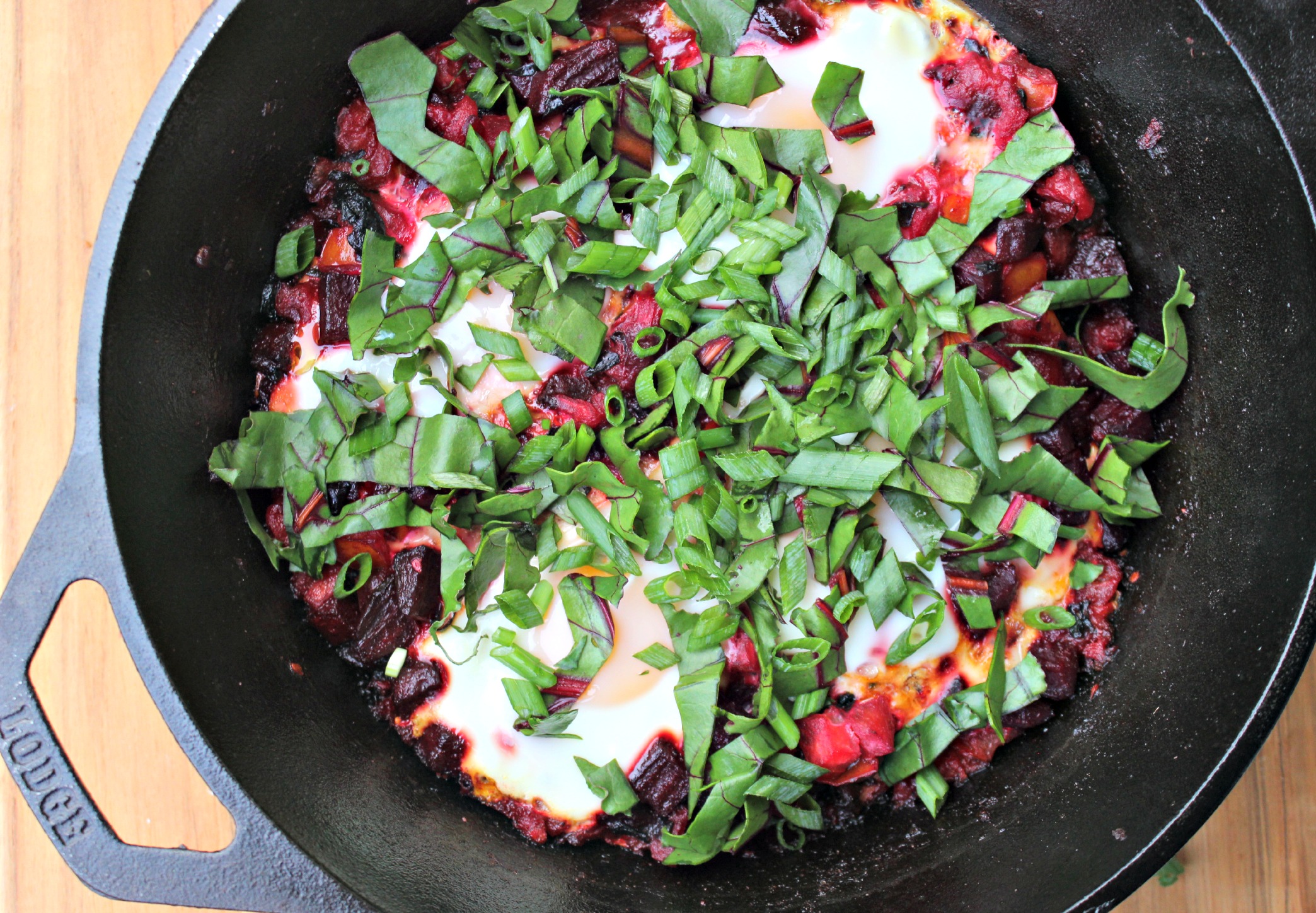 Beet Shakshuka Recipe from Two Moms in the Raw cookbook
